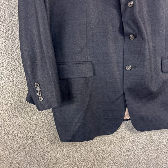 Ralph Ralph Lauren Blazer Mens 50L Charcoal Gray Silk‎ Wool 3 Button Sport Coat - Picture 5 of 14